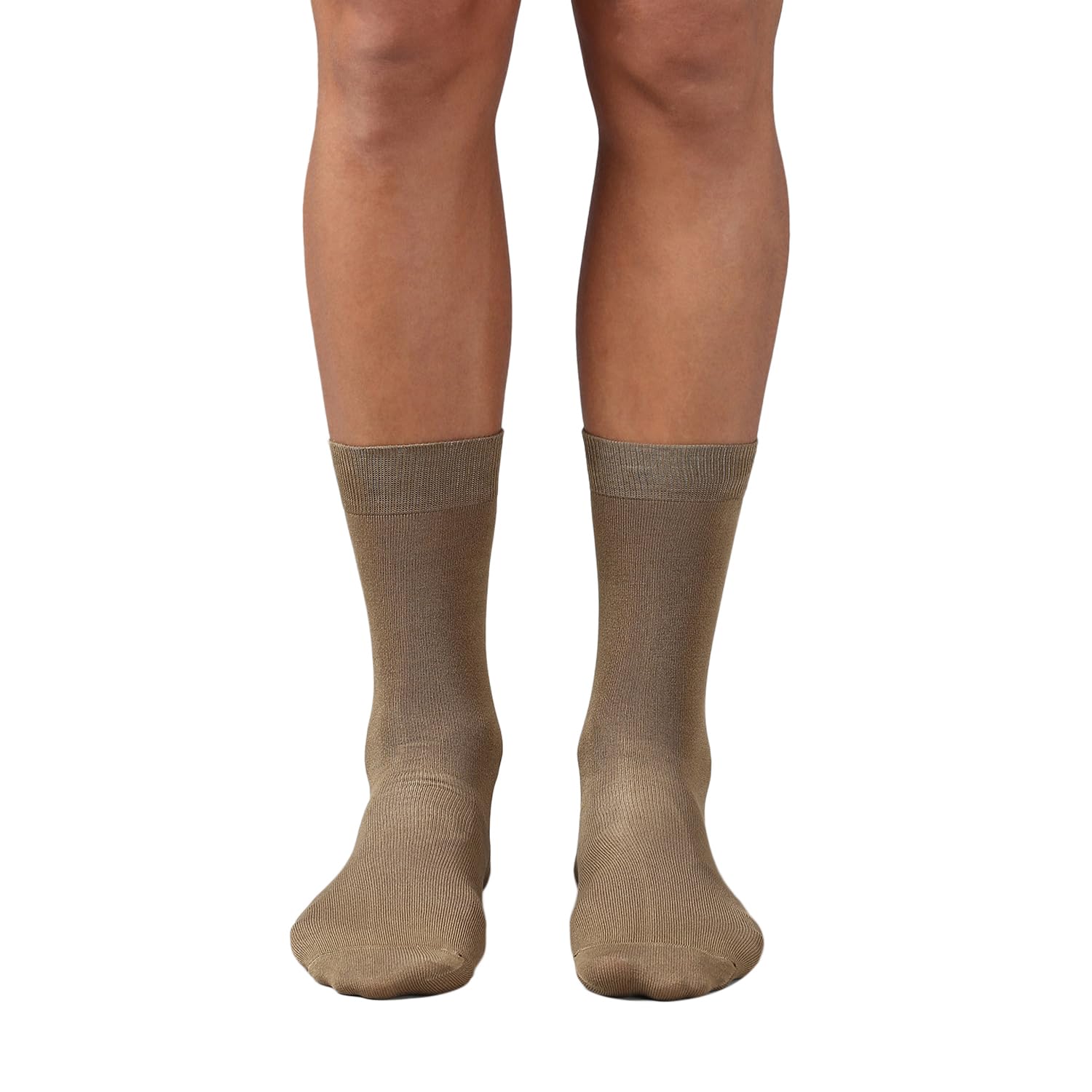 Men Regular Anti Bacterial Crew Socks - Cotton Nylon Spandex - Super Soft_Ochre_Os-image-7