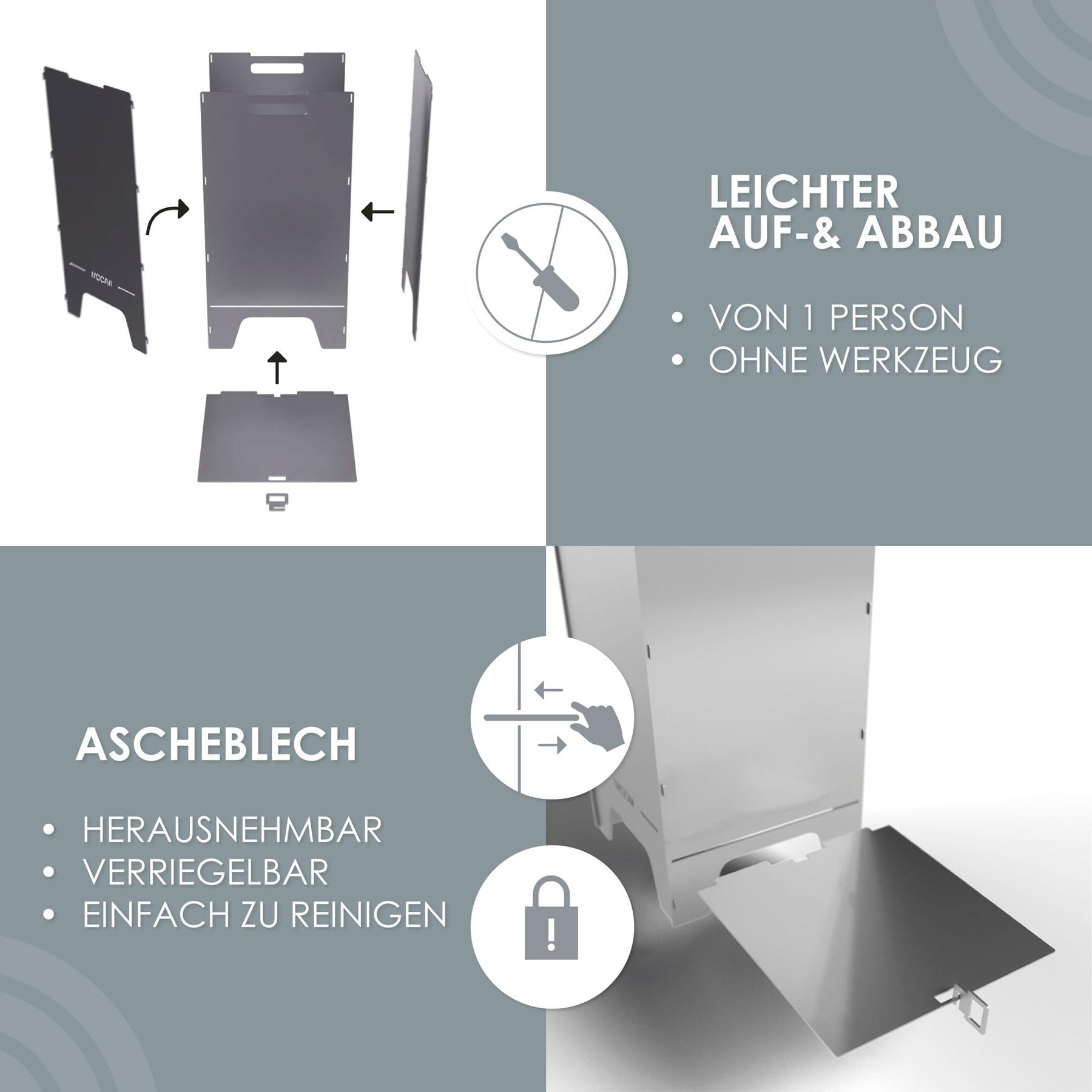 MOCAVI Feuertonne Grillen 73 cm | 3 mm Stahl personalisiert Feuerkorb Feuerschale sicher massiv robust Design-Feuerfass für Garten und Terrasse groß eckig Feuerstelle Outdoor hitzefest außen