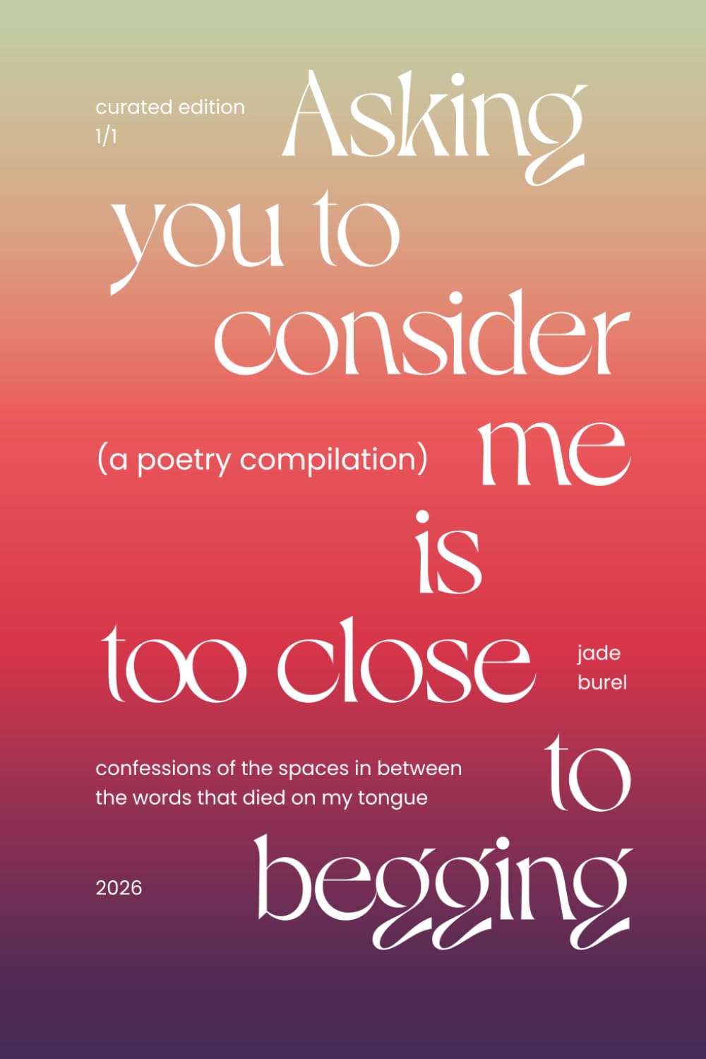 Asking You To Consider Me Is Too Close To Begging