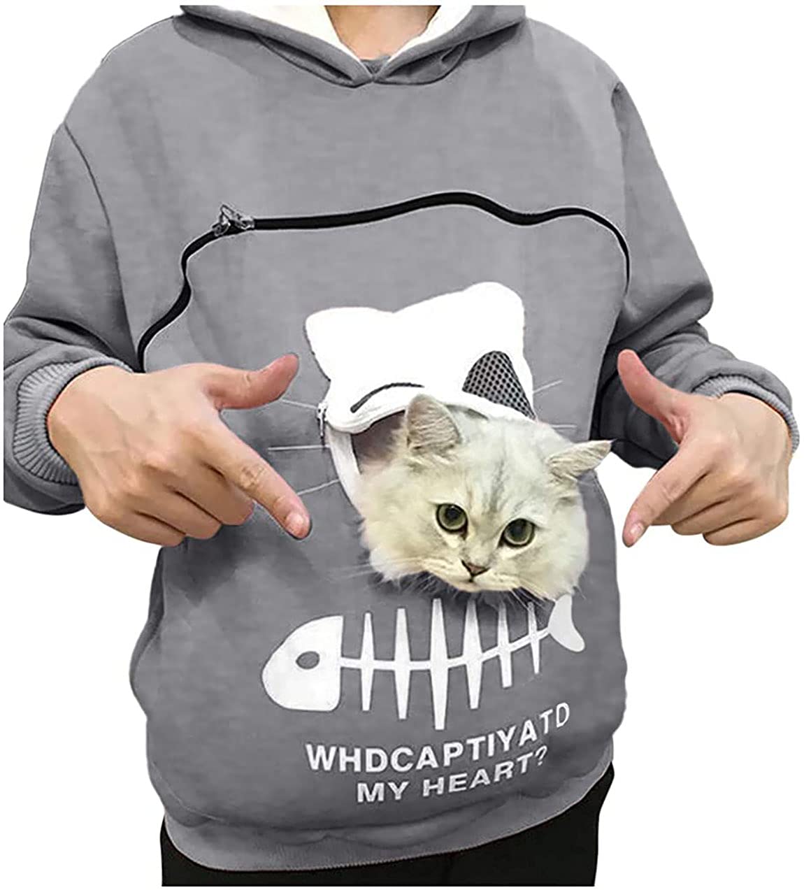 Felpa Donna Felpa Marsupio Gatto Felpa Porta Gatto Felpa Con