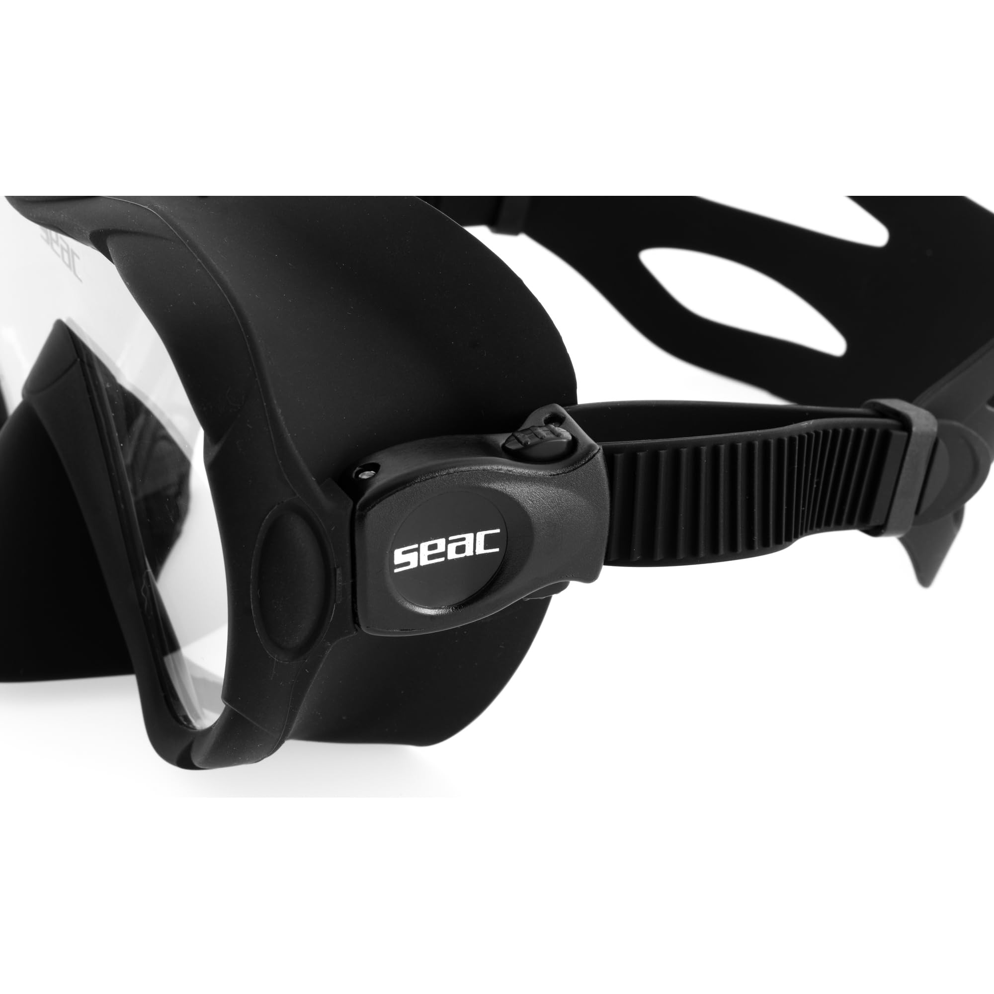 SEAC Set Bis X-Frame Dry -Schnorchelset für Erwachsene mit Frameless-Maske mit Einscheibenglas aus gehärtetem Glas und Dry-Top-Schnorchel