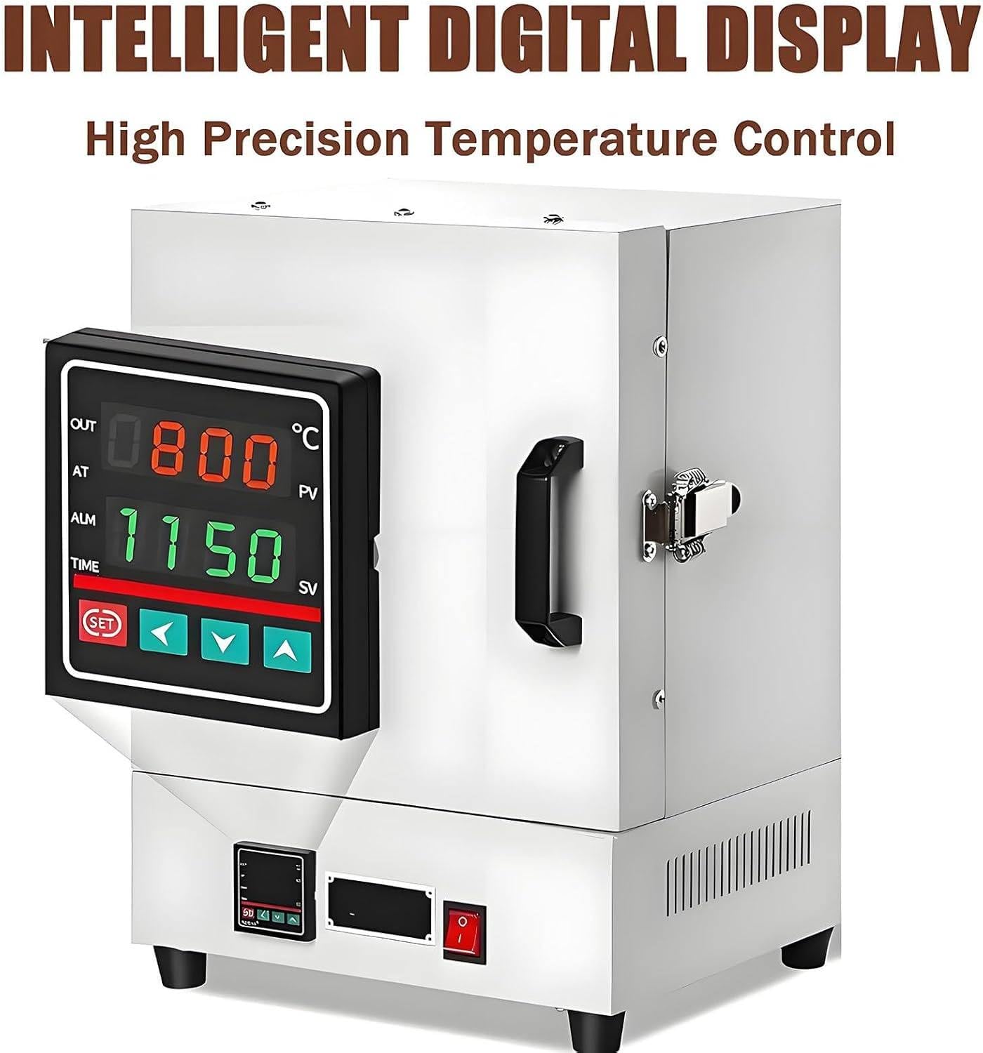 Horno De Mufla Cerrado De Laboratorio 2000W, Horno De Alta Temperatura 1150℃ De Fibra Cerámica, para Fundición De Metales, Joyería Y Sinterización De Cerámica