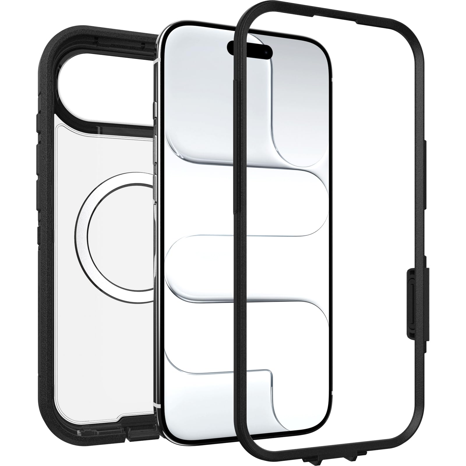OtterBox Defender Pro XT MagSafe cover per iPhone Air, Trasparente/Nero | Custodia MagSafe, resistente a cadute, ultra robusta, testata 7x vs le norme anti caduta MIL-STD 810G, Senza Retail Package