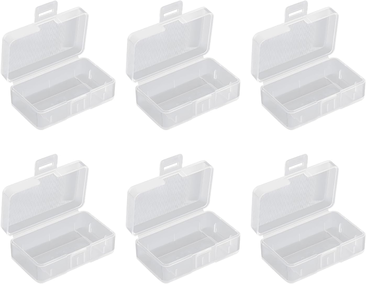 6Pcs 9V Battery Storage Case Box Organizer 2 Capacity Transparent Battery Storage Box Case Organizer for 9V Battery