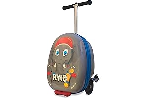 Elephant Suitcase: Eddie The Rideable 18" Hardshell Scooter Luggage