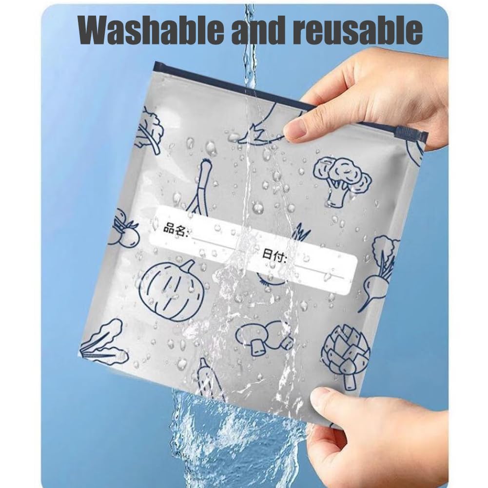 30 bolsas de almacenamiento reutilizables de papel de aluminio sellables, bolsas de papel de aluminio con etiqueta y cierre de cremallera, 3 tamaños, bolsas sellables de papel de aluminio, a prueba de