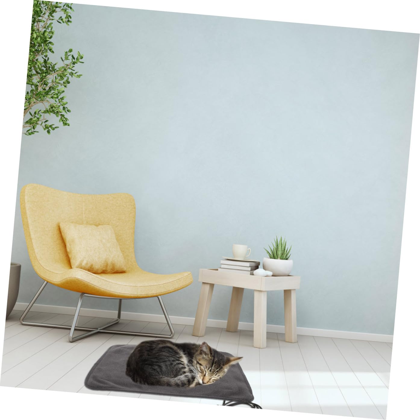 Hohopeti Elektrische Heizmatte für Haustiere aus Polyester Maschinenwaschbar Speichert Eigene Wärme USB Betrieben für Hunde Katzen und Kleine Haustiere
