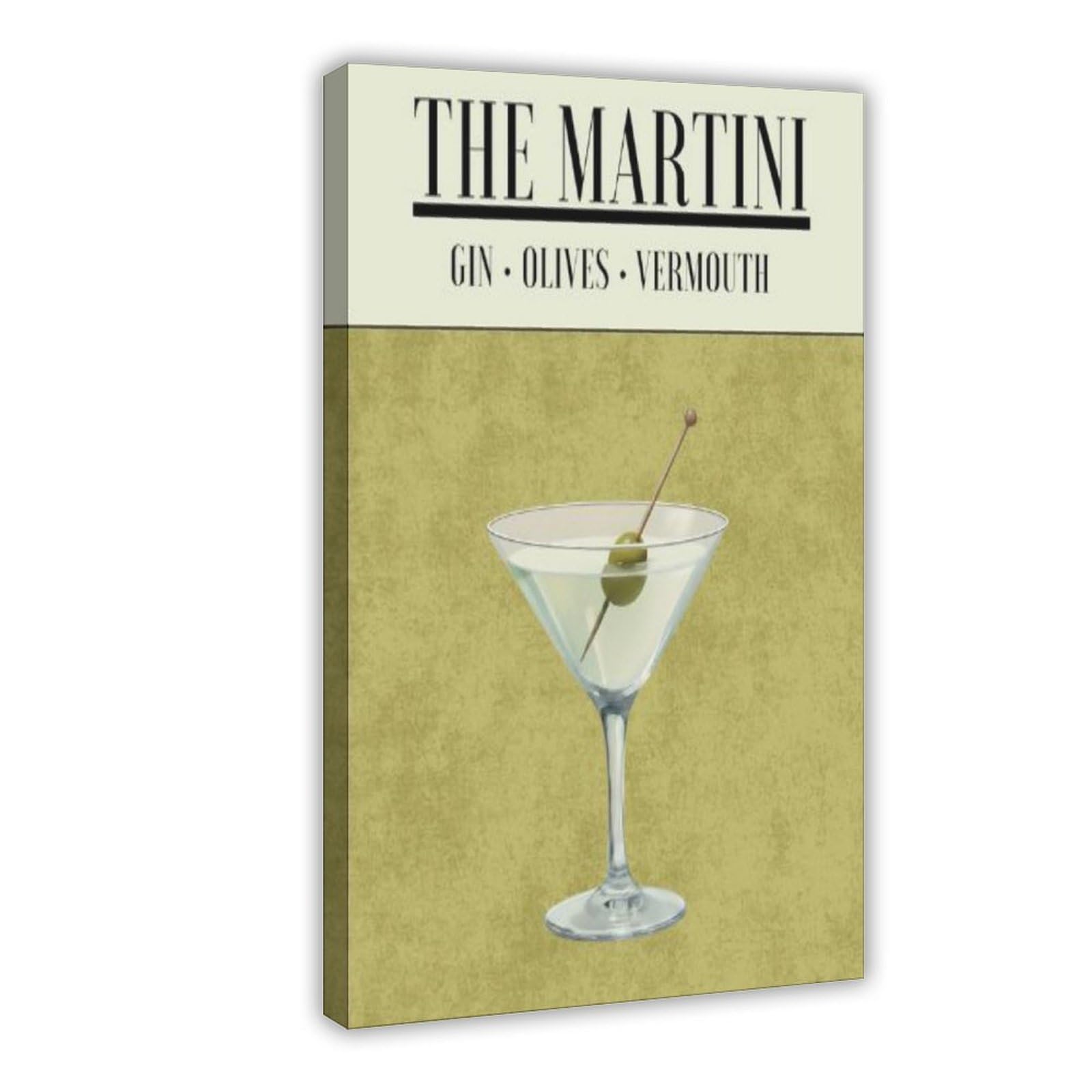 QIOTBVV Colorful Martini Cocktail Prints - Bar Kitchen Home Art Canvas Poster Bedroom Decor Landscape Office Room Decor Gift 20" L X 30" W