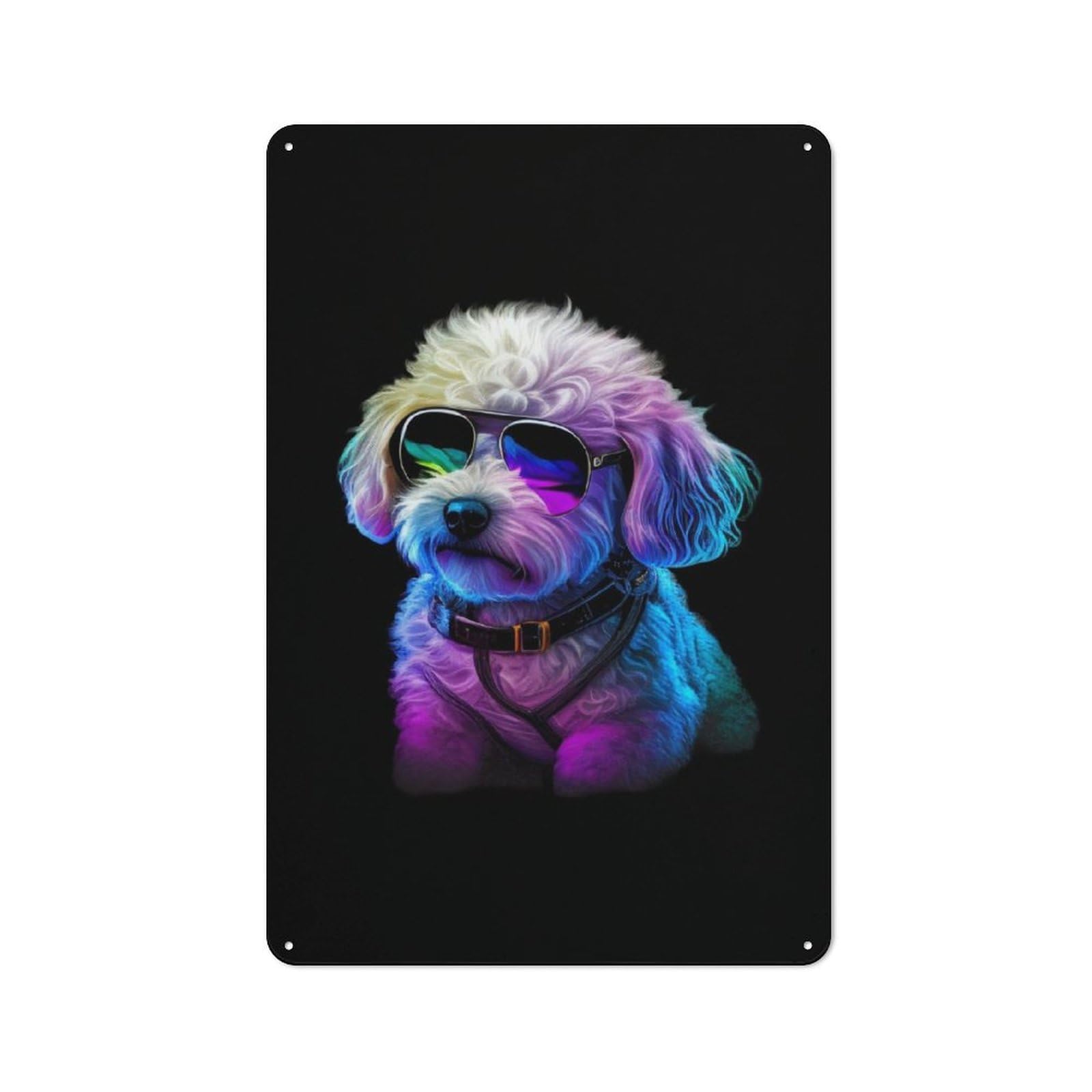 Bichon Frise Metal Wall Plaque 30x20cm, Vintage Nostalgic Wall Art for Bedroom, Office, Home Bar Or Dining Room