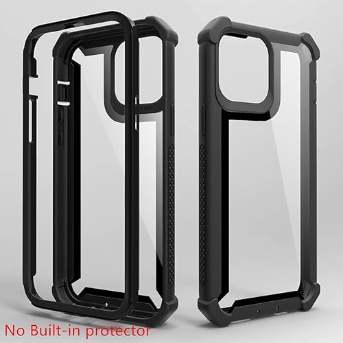 Miniatura 4 de Funda compatible con Apple iPhone 11 Pro Max, [transparente y negro] a prueba de golpes, resistente, funda protectora para teléfono, funda rígida