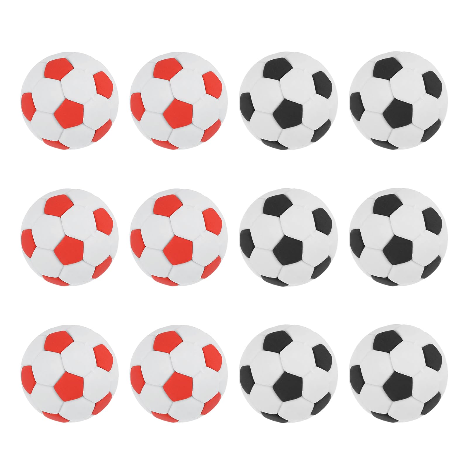 PATIKIL 3D Sports Balls Erasers, 12 Pcs Fun Football Pencil Erasers, Small Ball Pencil Rubber Take Apart for Classroom Prizes Reward Party Favors Boxes Gifts Bag Stuffer, Black/Red — image 1