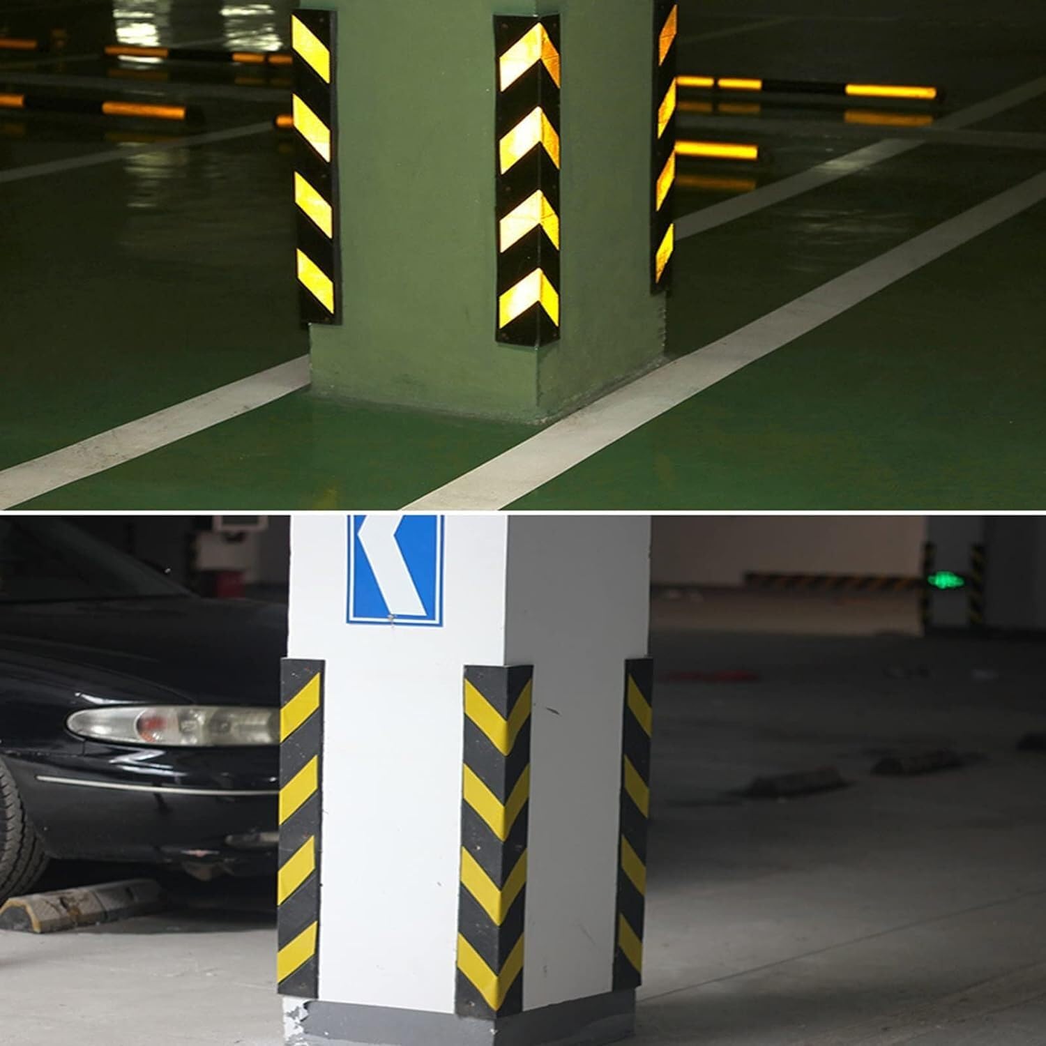 Parcheggio Auto Parcheggio Parete Angolo Guard per Garage, Riflettente Protezione di Sicurezza per Parcheggi, 1 cm di Spessore per Magazzini