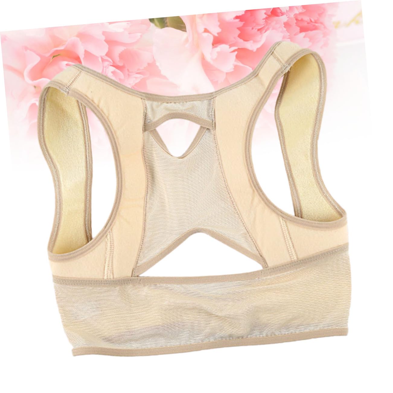 Anti Humpback Correction Belt Invisible Posture Corrector Size L | Nylon Spandex, Beige Color, Comfortable Fit, Woman and Lady Use, Back Support