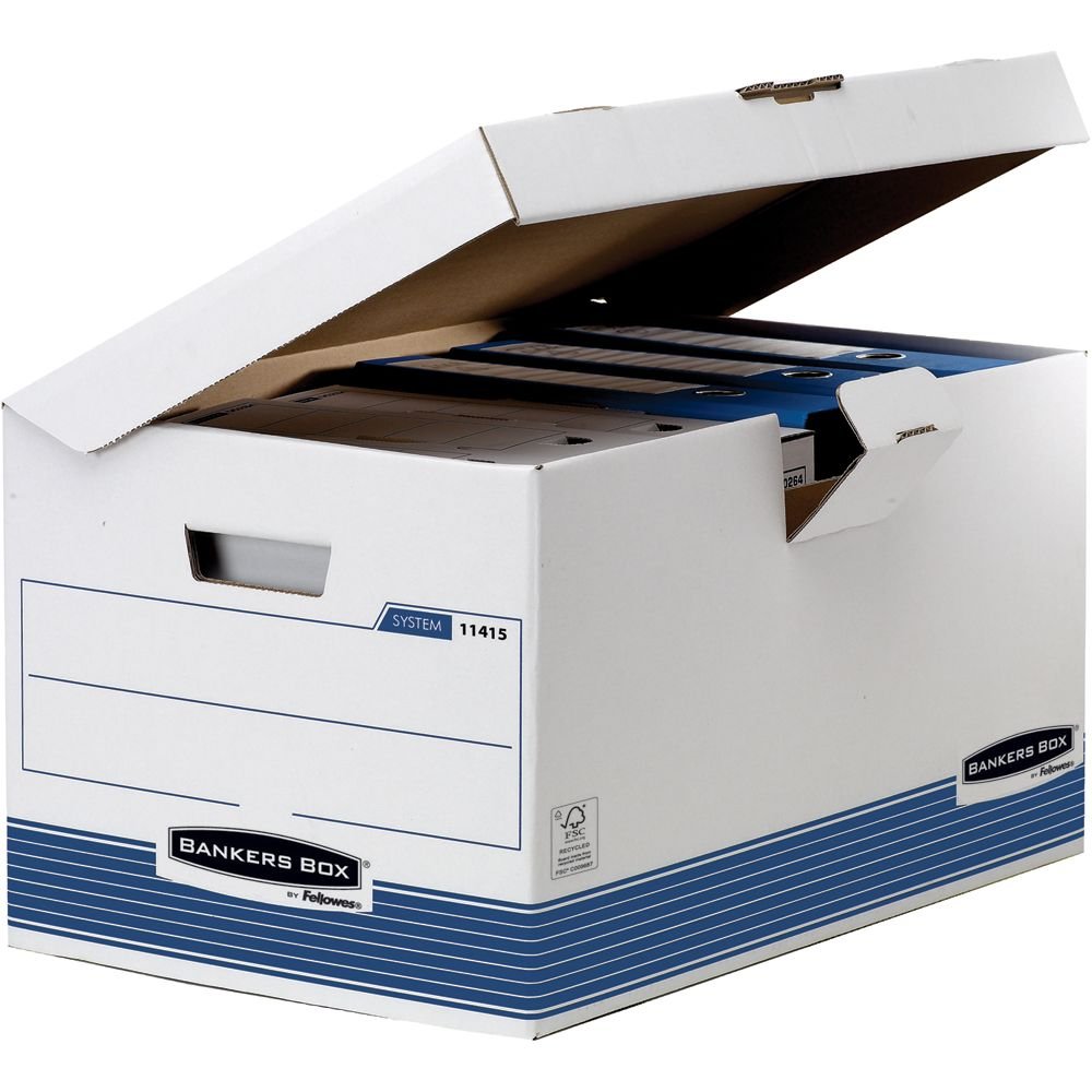 Caisse pour archives Bankers Box Fellowes Maxi pour ranger vos dossiers de bureau