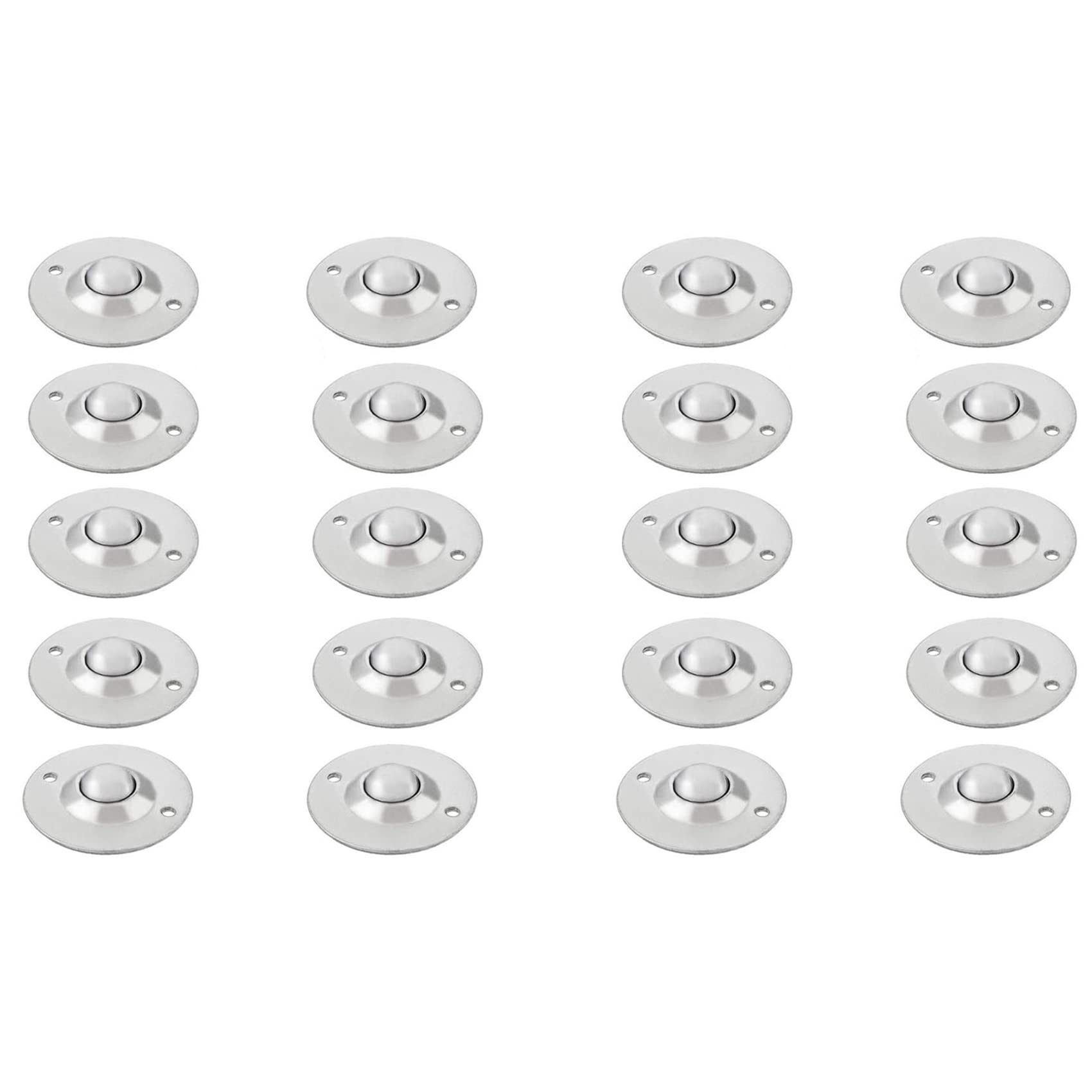 Aouwm 20Pcs -16B 5/8-Inch Bearing Steel Roller Ball Flange Conveyor Transfer Unit