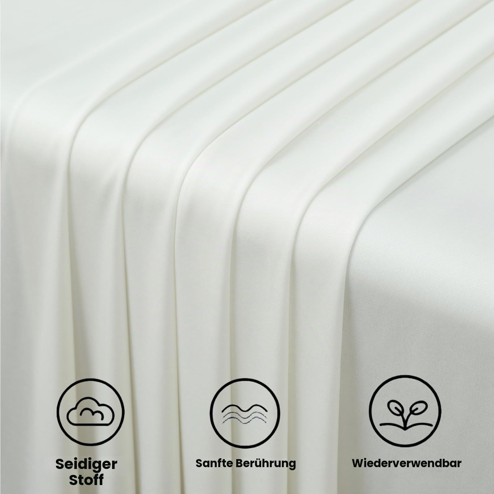Faltenfreier elfenbeinfarbener Hintergrund für Hochzeitsfeiern, Polyester, elfenbeinfarben, Fotohintergrund, 2 Paneele, 1,5 x 3 m, für Babyparty, Fotoshooting, Verlobung, Geburtstag, Party,