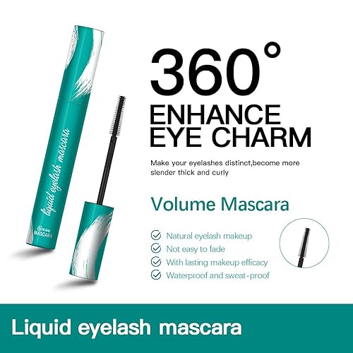 Miniatura 7 de Máscara larga y gruesa a prueba de manchas, máscara impermeable premium, máscara lavable para pestañas, fórmula de larga duración y doble pestañas