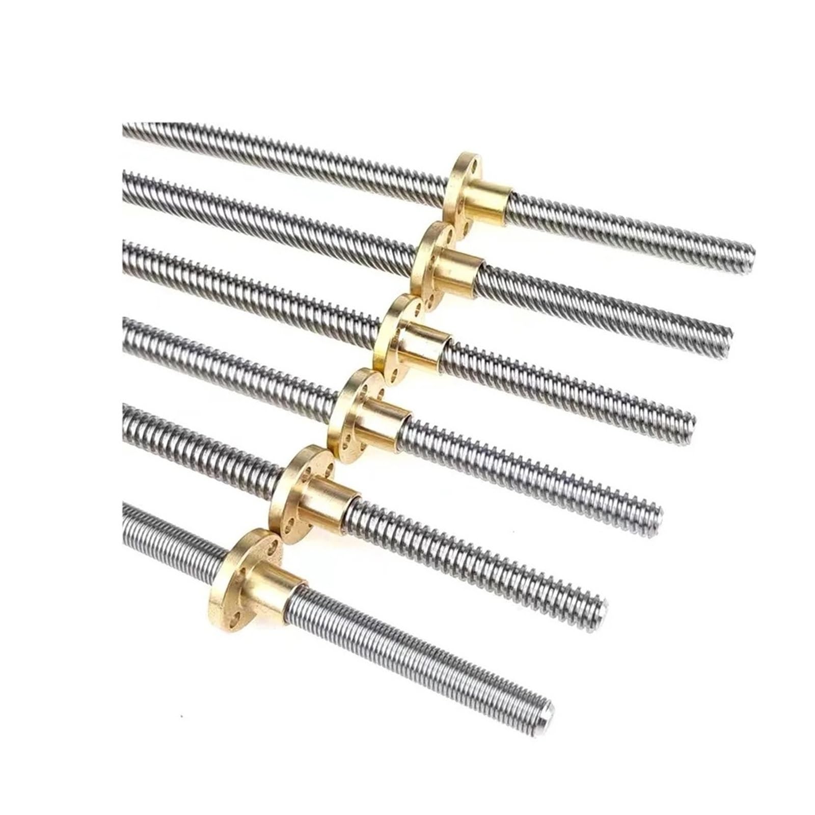 HHB18I T8 Lead Screw THSL-300-8D Trapezoidal Rod T8 CNC 3D Printer Lead Screw Thread 8mm Lead1mm Length100-1000mm with Brass Nut(Pitch 1mm Lead 1mm,550mm)
