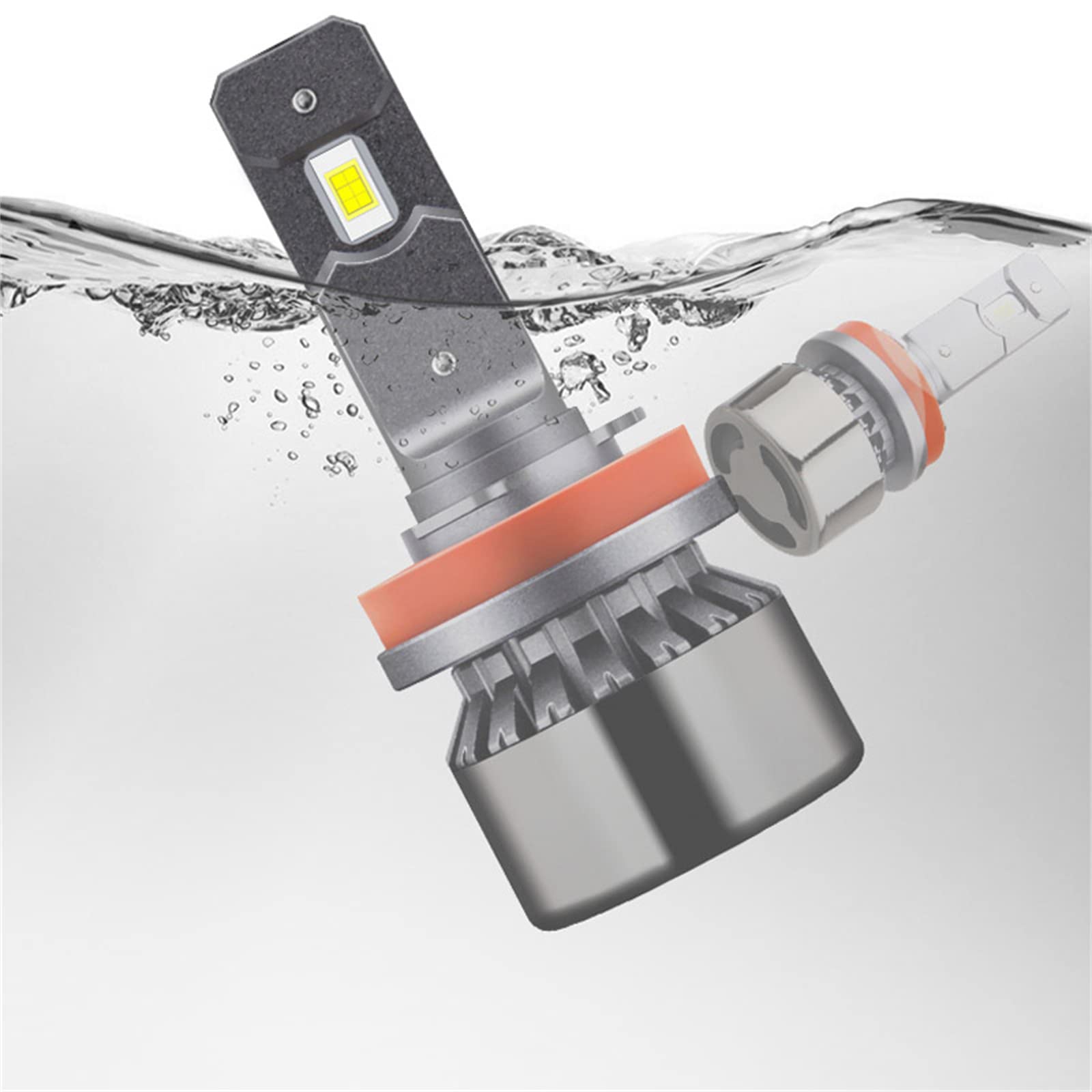 2 Uds Bombillas LED Para Faros Delanteros, Led 3 Colores 20000LM 75W Kit De Conversión De Faros LED Para Coche IP68 A Prueba De Agua,H4