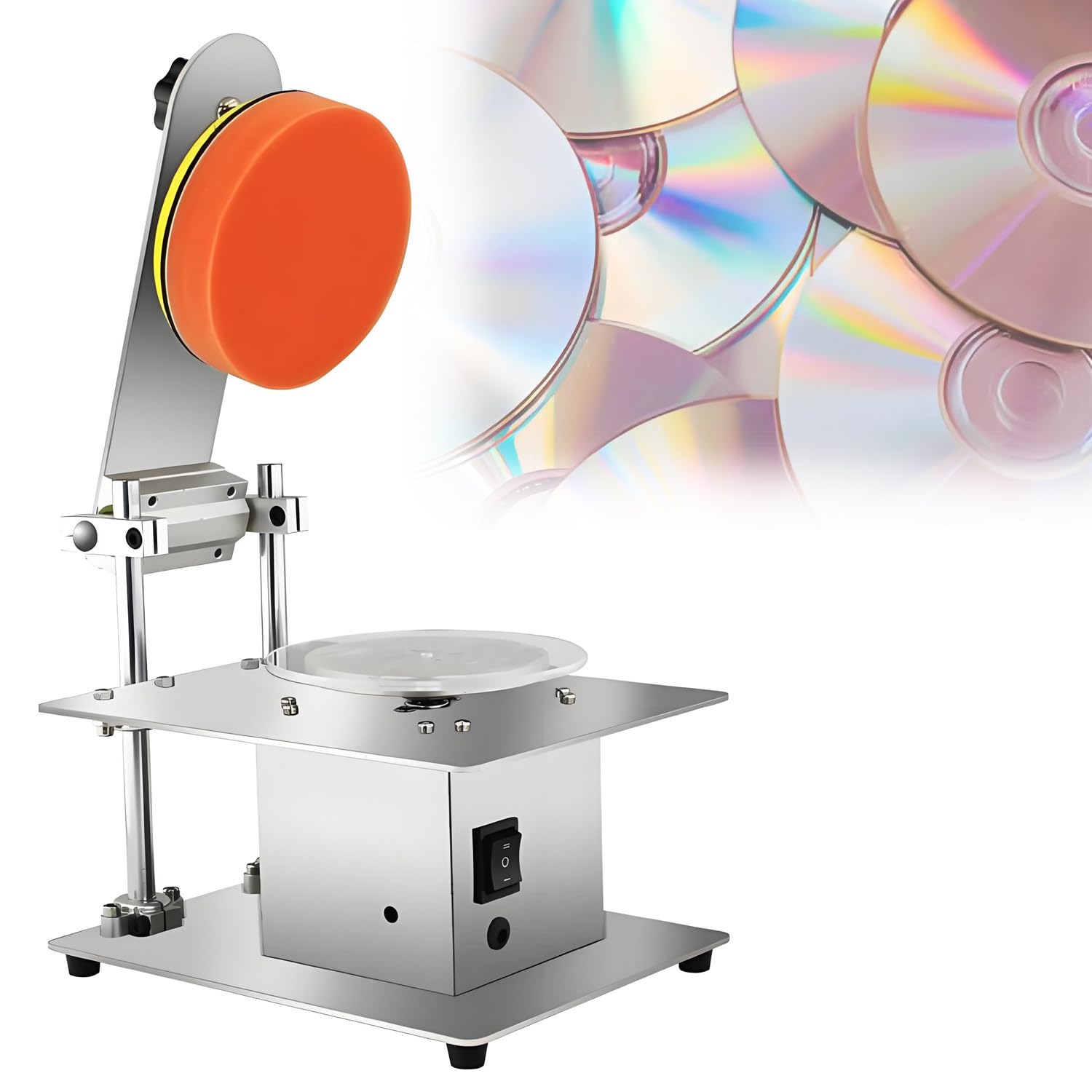 Macchina lucidatrice per dischi da 200 W, Strumento di rifacimento per CD/DVD, Controllo della velocità 1000-6000rpm, Recupera dati per fotografi Musicisti Archivisti