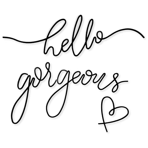 Chedin Black Hello Gorgeous Metal Wall Art Decor,Sign Wall Art,for