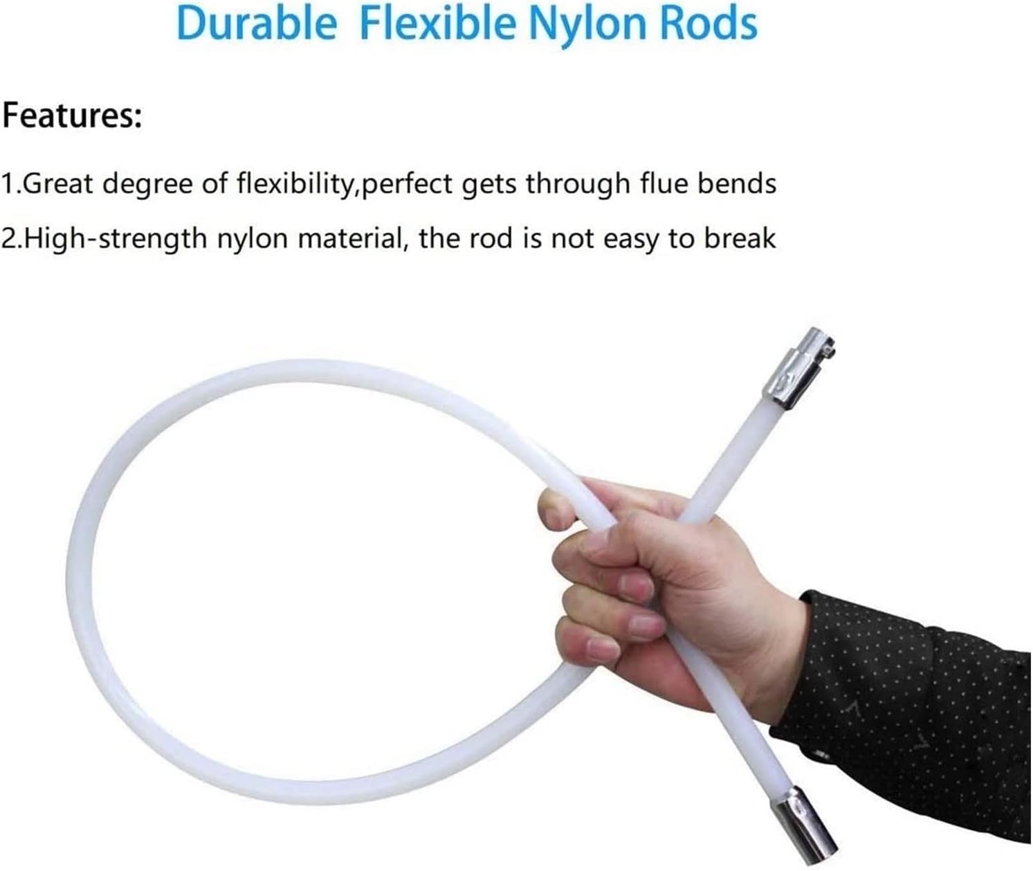 Juego De Cepillos Limpieza Chimeneas Nailon, For Conductos Ventilación Giratorios, Deshollinador Flexible(10 m)