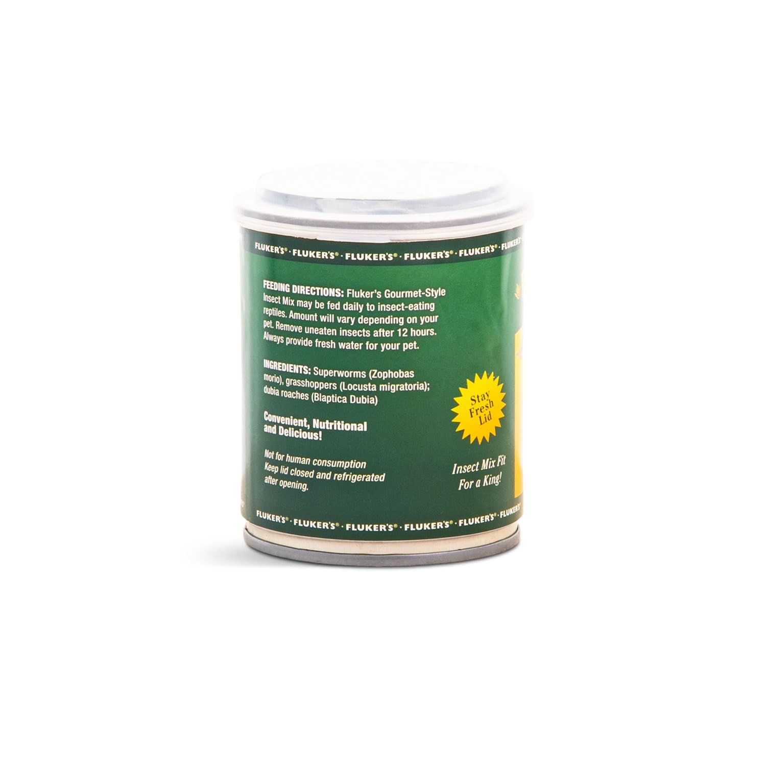 Fluker's Gourmet - Alimento enlatado para Reptiles, Peces, pájaros y Animales pequeños, Mezcla de Insectos, 78.0 g