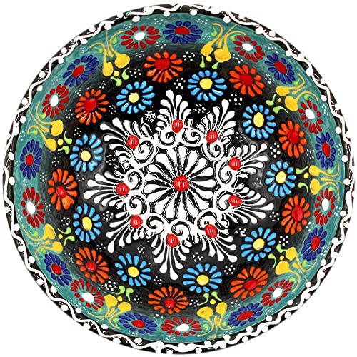 Küchengeräte 6.2" Inc%100 Hand-Painted Decorative Turkish Ceramic Bowl - Handcrafted Serving Bowl For Snacks Salad Noodle Cereal Rice Soup Pasta Serving - Best Gift Set #TOP1