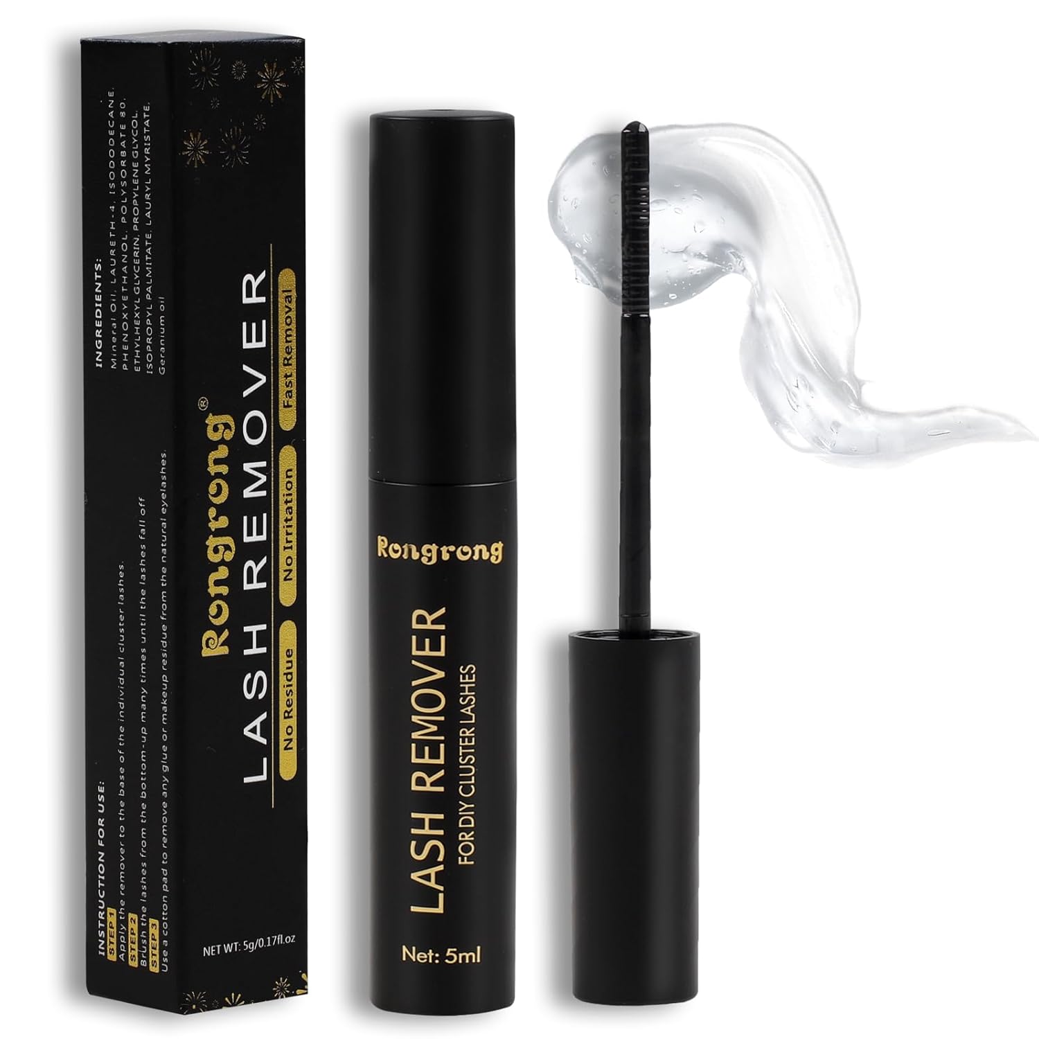 RONGRONG Lash Remover, Cluster Lash Glue Remover Eyelash Remover for