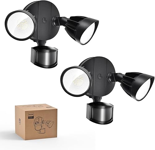 Miniatura 12 de Philips Luz de seguridad LED de 44W 4200 lm para exterior con sensor de movimiento PIR, luz de inundación de 5000K luz diurna, resistente al agua,