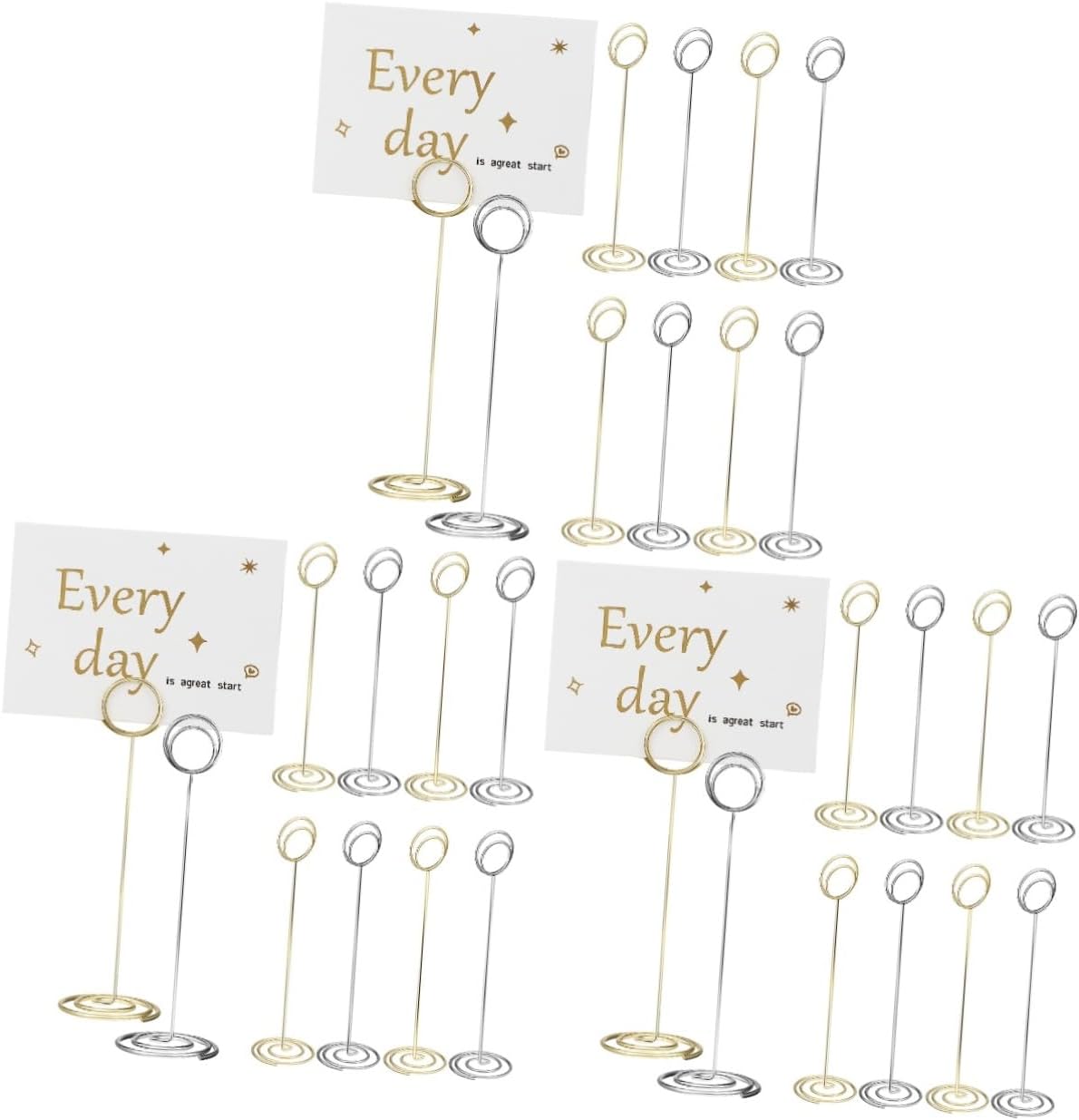 Cabilock 30pcs Table Holders Stylish Menu Holders for Weddings Birthdays Elegant Table Card Stands Clip for Photos Memos