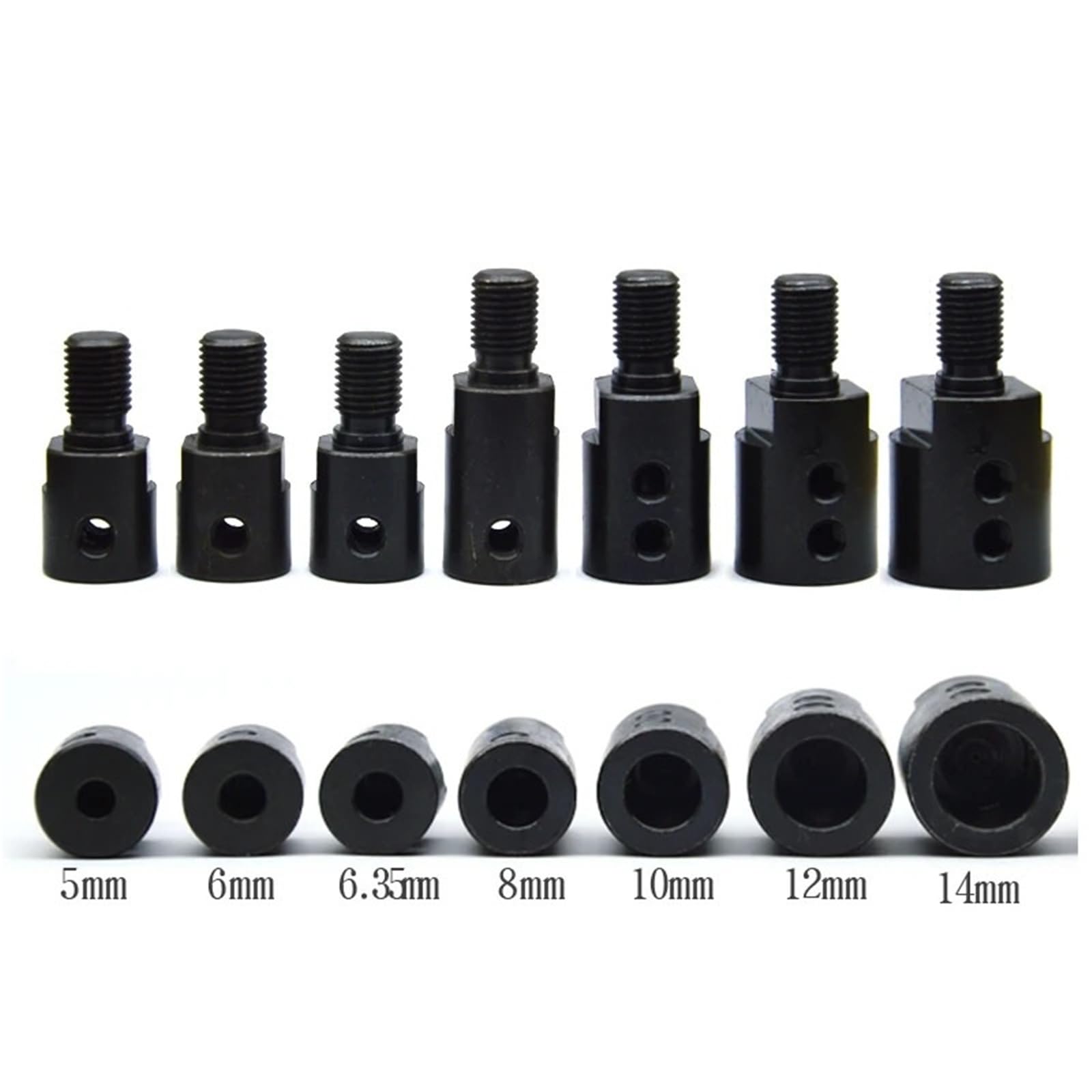 Uchwyt wiertarski bezkluczykowy, Szybkowymienny uchwyt wiertarski 0,8–10 mm z gwintem 3/8 cala-24UNF do wałów silnika 5–14(Drill Chuck 14mm Rod)