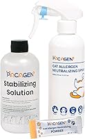 Pacagen Cat Allergen Neutralizing Spray: 98% Fel d 1 Reduction, Pet-Safe, Drug-Free Home Allergy Relief