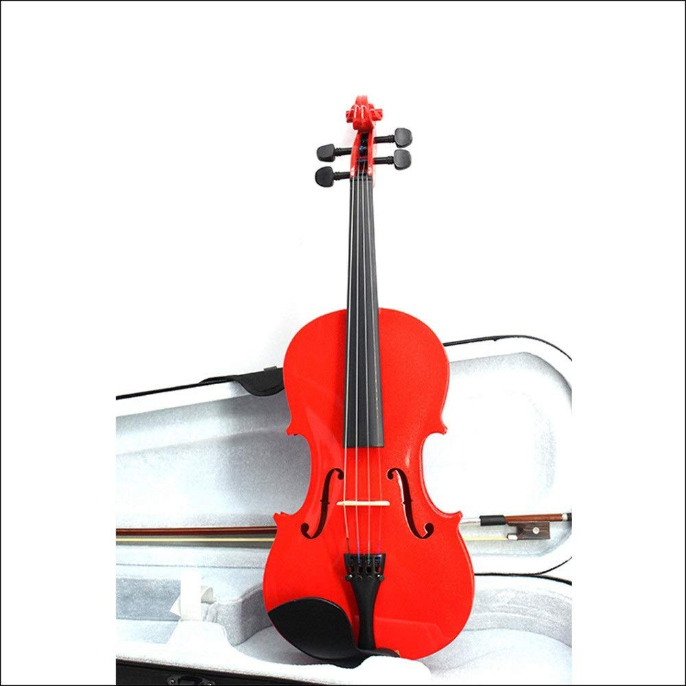 Violino standard Studenti principianti Handcrafted Violino acustico Varie dimensioni Rosso lucido Finitura Legno massello naturale Set di violino con custodia rigida Rosone 4/4, 3 / 4,1 / 2,1 / 4,1 /