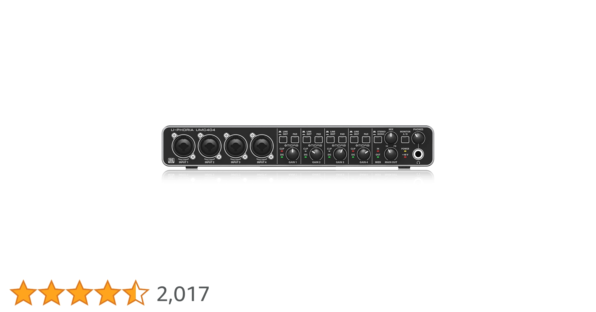 Amazon.co.jp: ベリンガー USB オーディオインターフェース 4入力 4