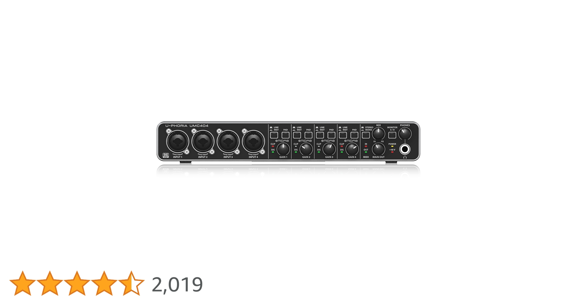 Amazon.co.jp: ベリンガー USB オーディオインターフェース 4入力 4