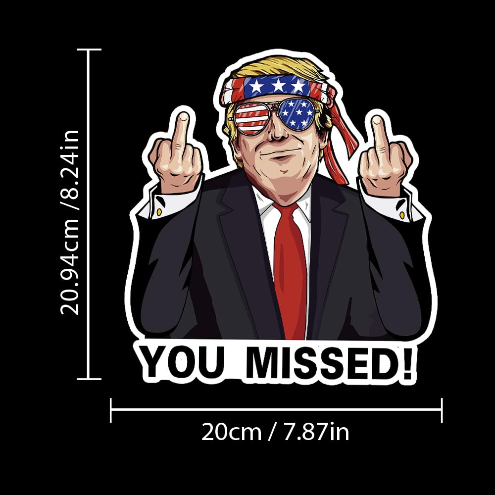 Trump adesivo, Trump Passenger Car Window Sticker, Trump adesivi traslucidi impermeabili resistenti alle intemperie e facile da installare, decalcomania Trump per auto e camion Windows