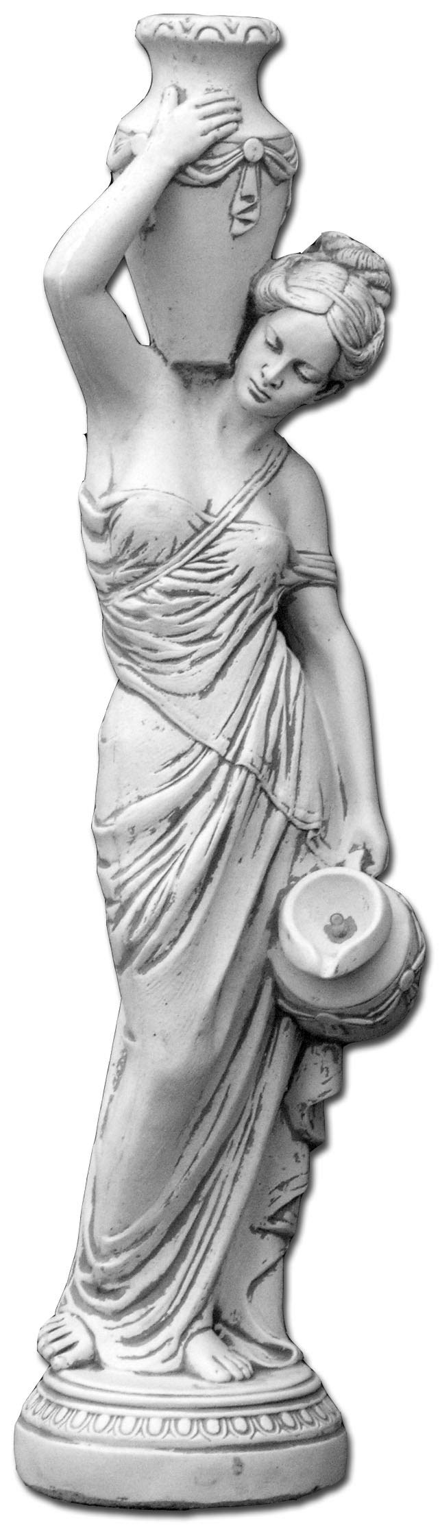 gartendekoparadies.de Maia Titanen-Tochter Statue, 133 cm, 86 kg | Steinfigur mit Wasserlauf, 86 kg, Frostsicher, aus Steinguss, Für Außenbereich