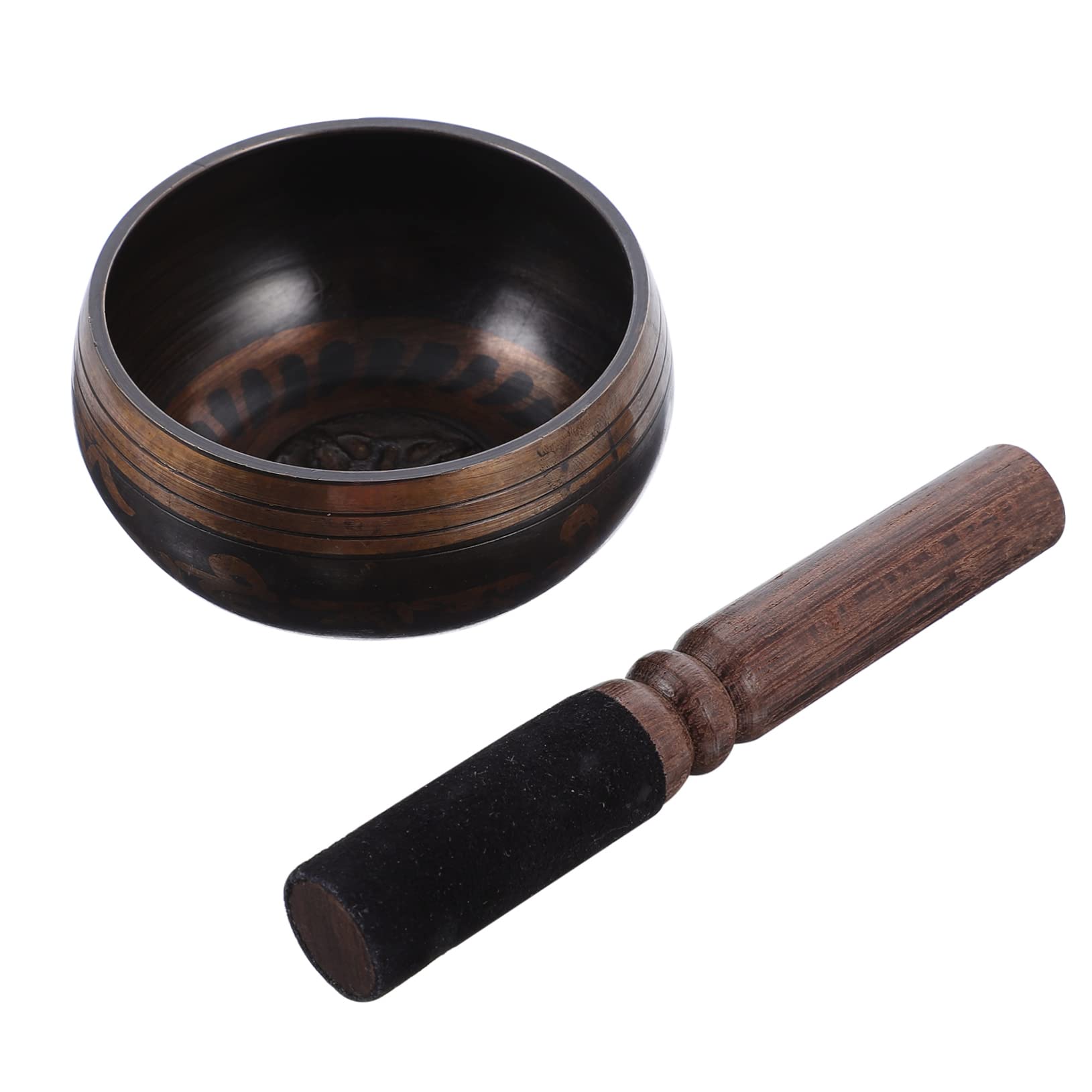 SUPVOX 1 Set Buddha Sound Bowl Relaxation Song Bowl Buddhist Monk Bowl Meditation Singing Bowl Crystal Mini Prep Bowls Sound Healing Instrument Mini Craft Copper Buddhist Supplies
