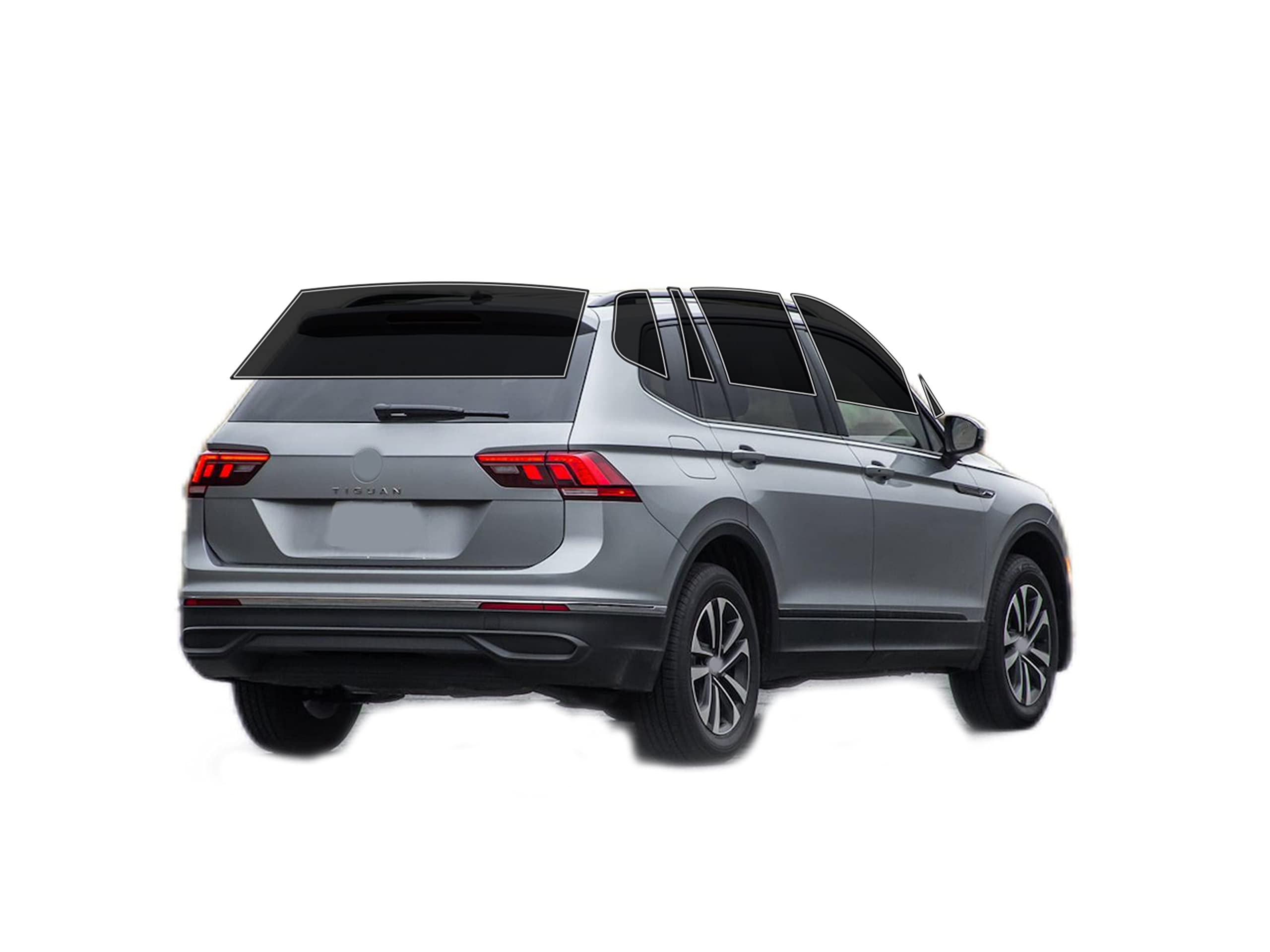AUTOTEK Precut Windows Tint Film All Sides Cars Sun Blocking Protection Privacy Anti Shatter Glass 2 Ply Film Any Tint Shade kit for Volkswagen Tiguan 2018-2024