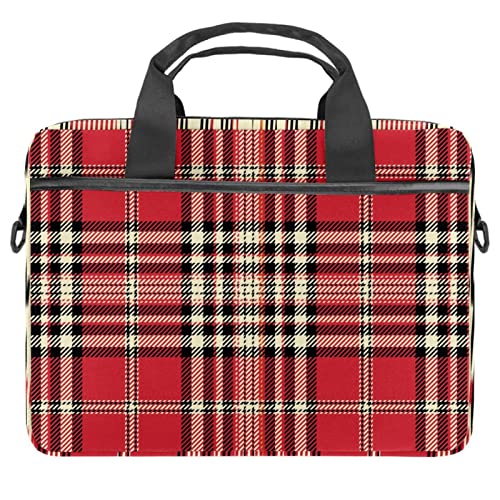 Housse sacoche PC 14 pouces rose écossais sac ordinateur portable 13.3 bandoulière