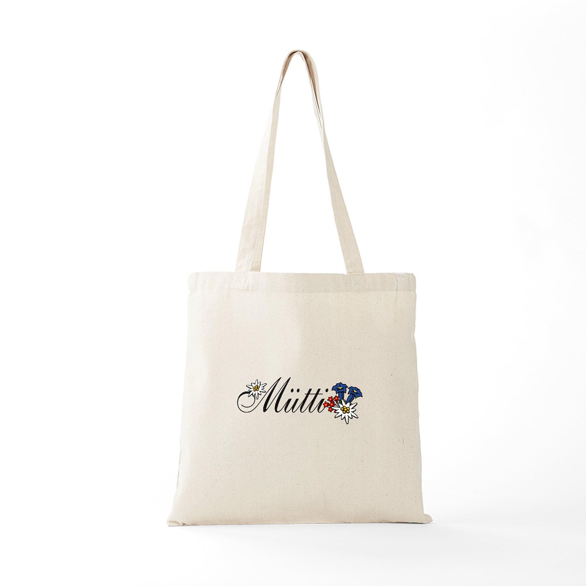 Dear Mutti Canvas Tote Bag - Reusable Natural Cotton Shopping Bag, 2 Sizes