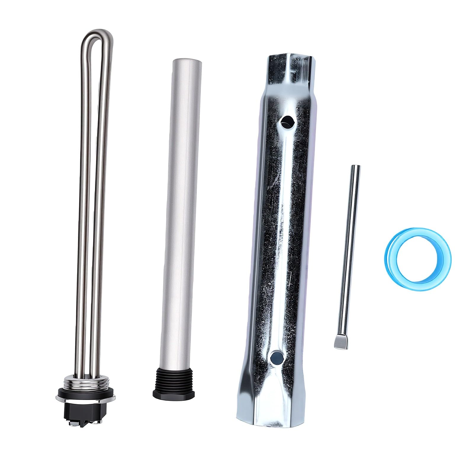 Barra Riscaldatore in Rame per Scaldabagno RV, Asta da 21 Cm, per | Compatibilità universale per e veicoli da campeggio, Riscaldamento efficiente con potenza 1440 W, Facile installazione e
