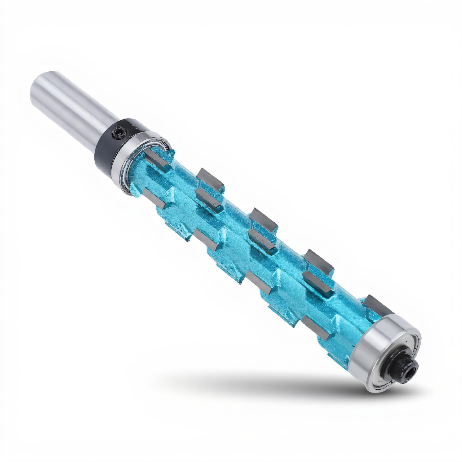 Spiral Flush Trim Router Bits 1/2 Inch Shank, 3/4 Inch Cutting Diameter Double Bearing Router Bit, Compression Flush Trim Bit for Woodwork Trimming