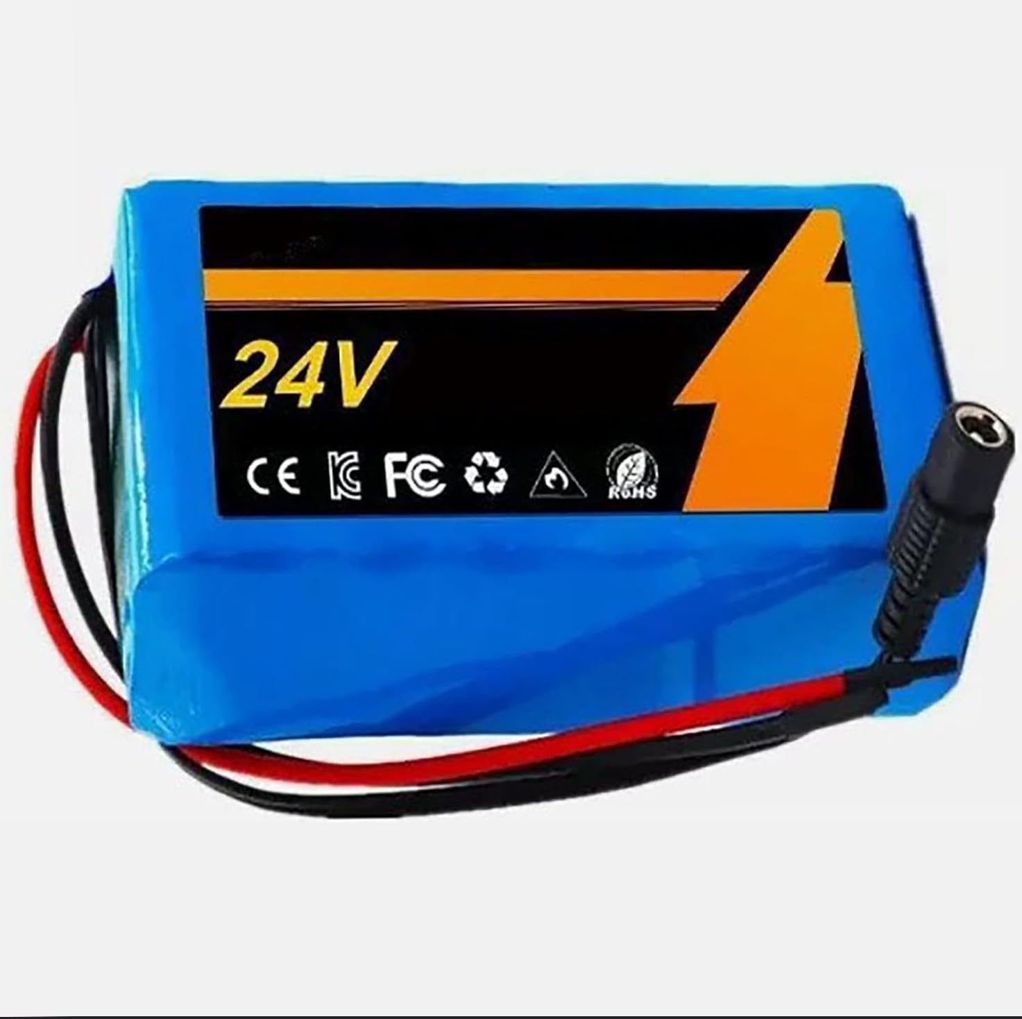 Caimcie 24V 50Ah Electric Bicycle Battery, 6S2P E-Bike Battery Rechargeable Battery with Charger and BMS High Power Battery for 50W-500W Motors XT60