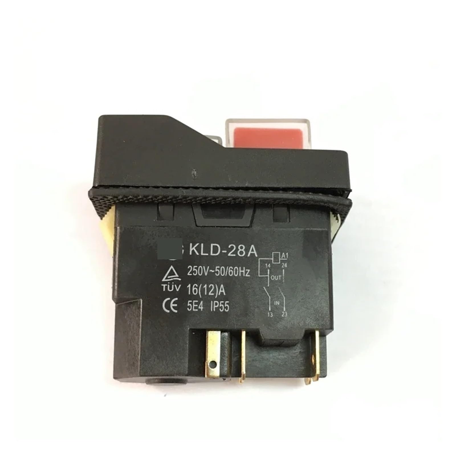 Hujwlbwf 5Pins 1Pc Ac250v 16A Waterproof Electromagnetic Push Button Switch 4/5Pin Kjd17 Kld-28Ack-21 220-240V Protection Starter Switch(5Pins)