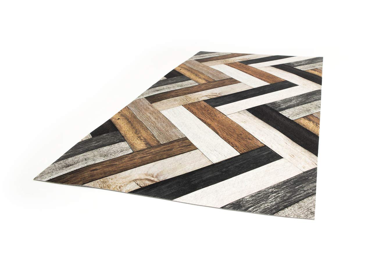 BiancheriaWeb Alfombra de cocina antideslizante con impresión digital, diseño de listones de madera, 50 x 280 cm, madera
