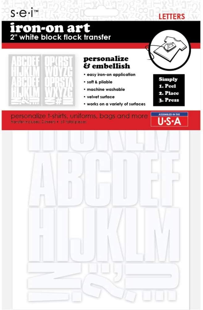 White iron on letters for shirts Clearance