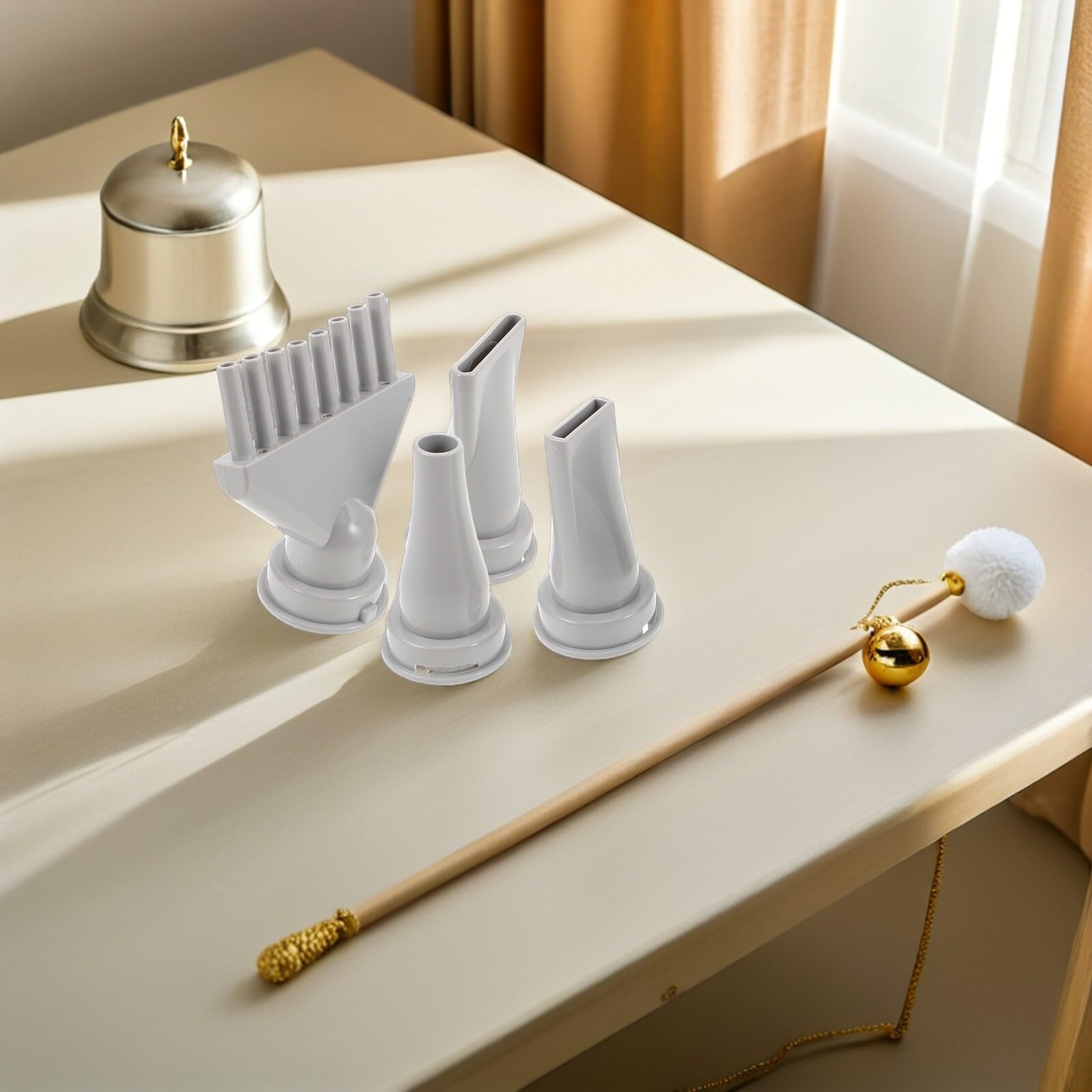Homoyoyo 4pcs Embouts Concentrateurs Abs Noirs pour Sèche-cheveux, Légers et Polyvalents, Toilettage des Animaux Coiffage en Salon
