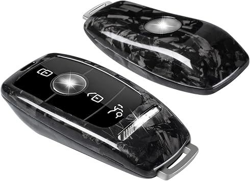 Forged Carbon Fiber Key fob Cover Compatible with Mercedes Benz AMG